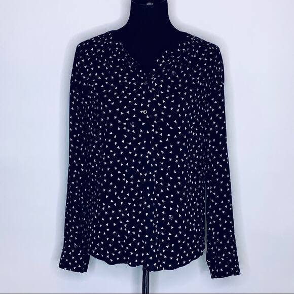 Juicy Couture black taupe heart print popover top size Extra Small - Picture 1 of 14